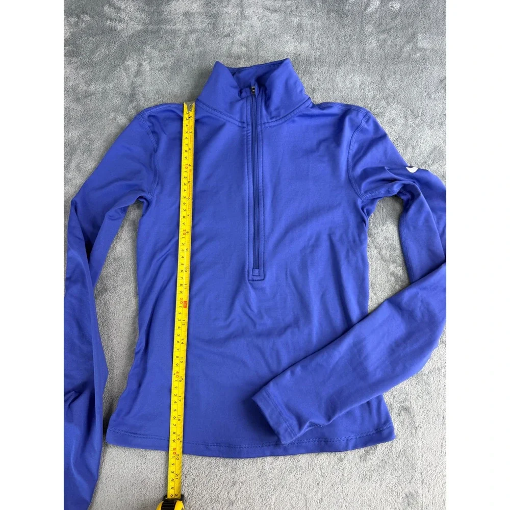 Nike Purple Blue Dri-Fit Compression Quarter Zip Pullover Top Running Workout XS